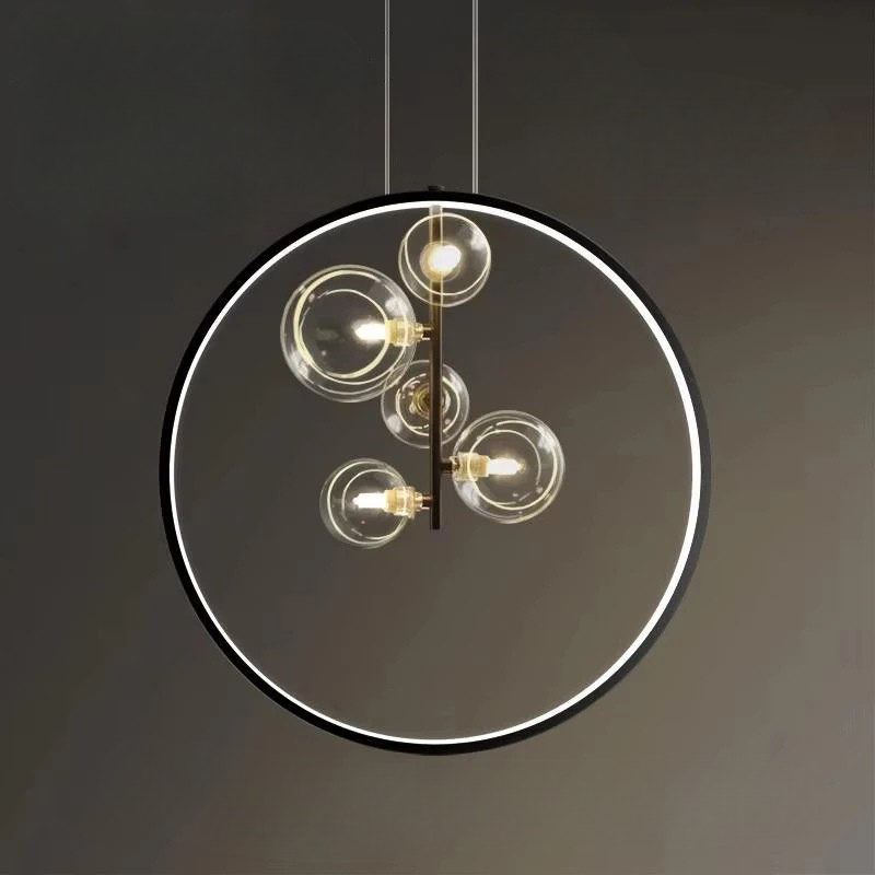 Nexus modern bubble chandelier with G9 LED bulbs and remote-controlled dimmable lighting – contemporary statement ceiling light for dining rooms, staircases, bedrooms, and living spaces.