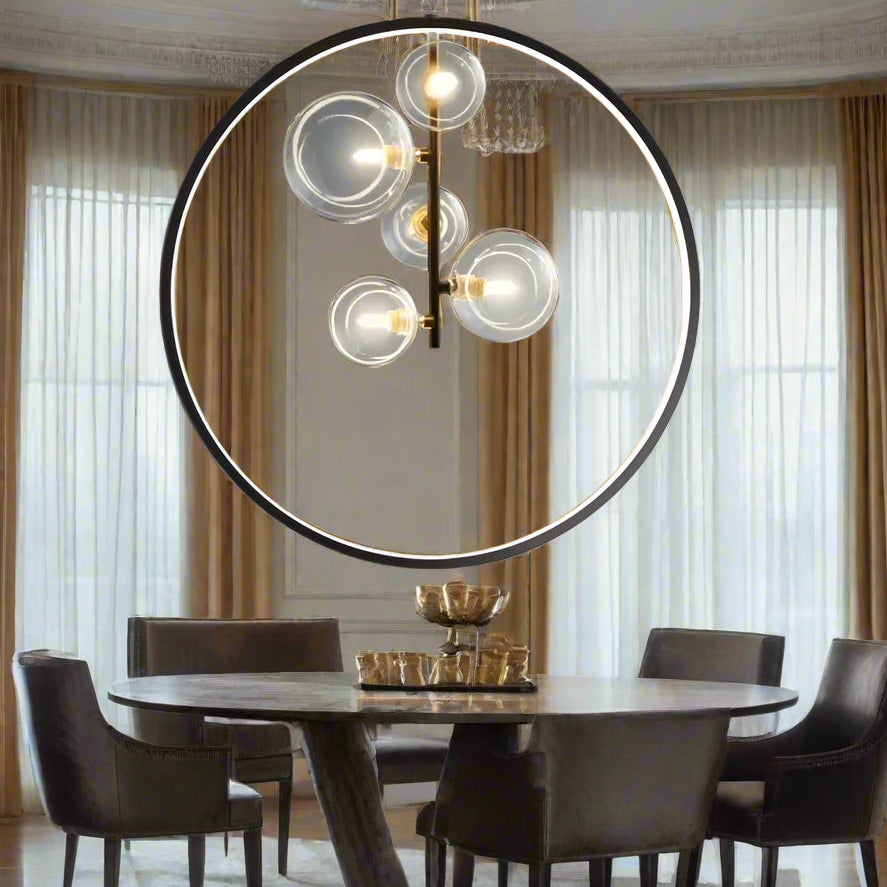 Nexus modern bubble chandelier with G9 LED bulbs and remote-controlled dimmable lighting – contemporary statement ceiling light for dining rooms, staircases, bedrooms, and living spaces.